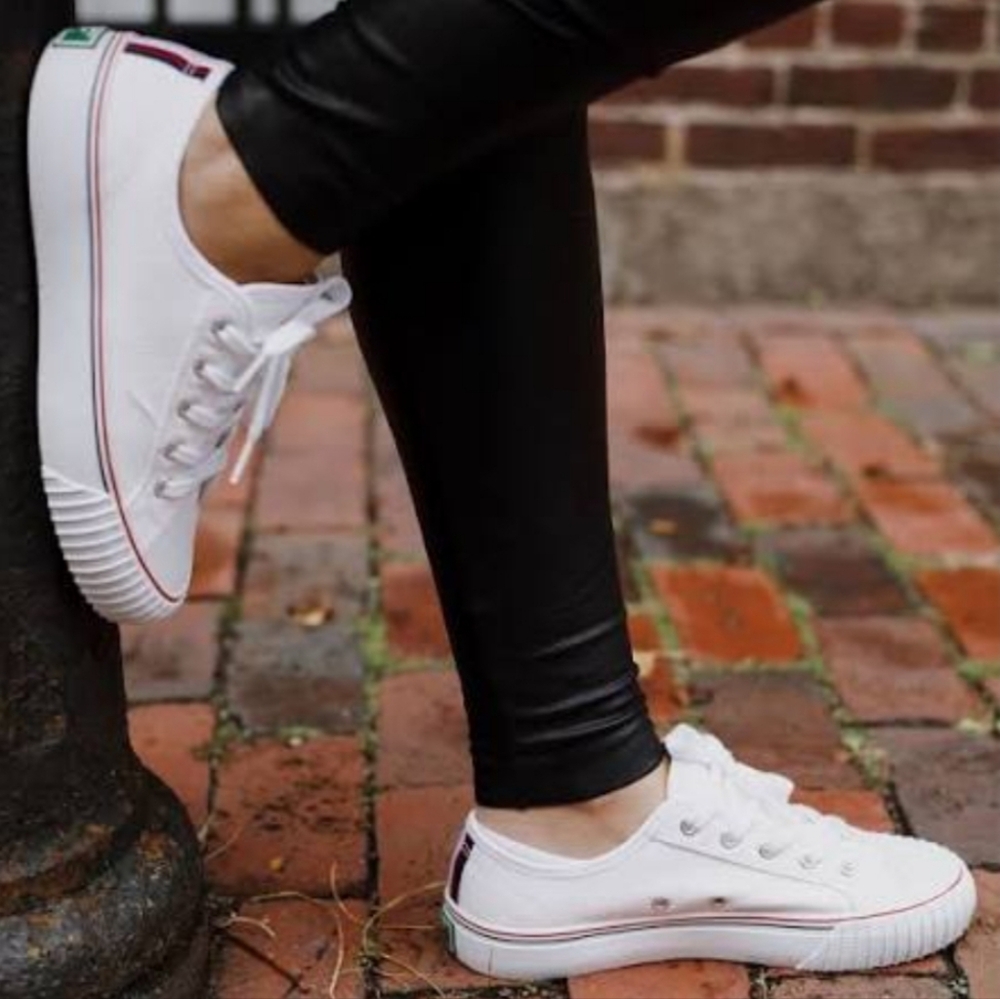 P.F. Flyers Center Lo White Sneakers